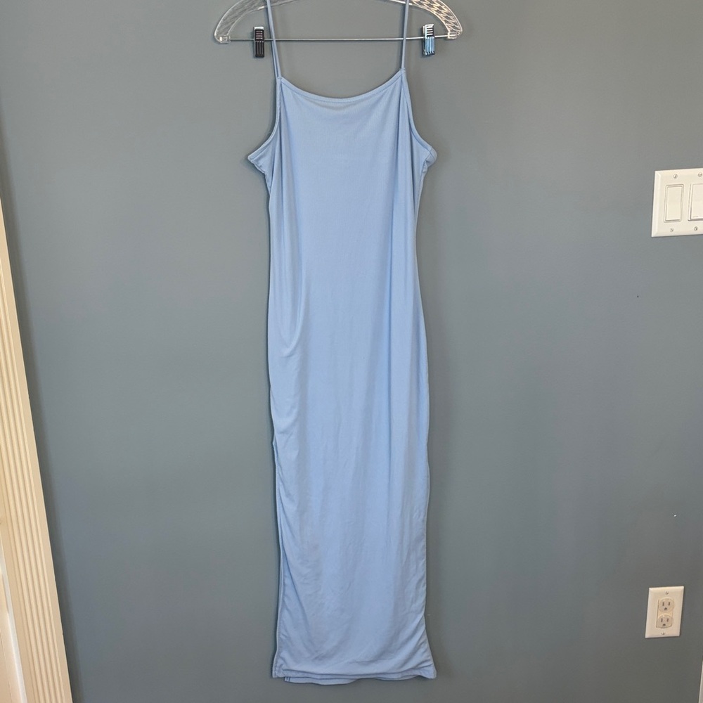 Light Blue Slip Maxi Dress - Women